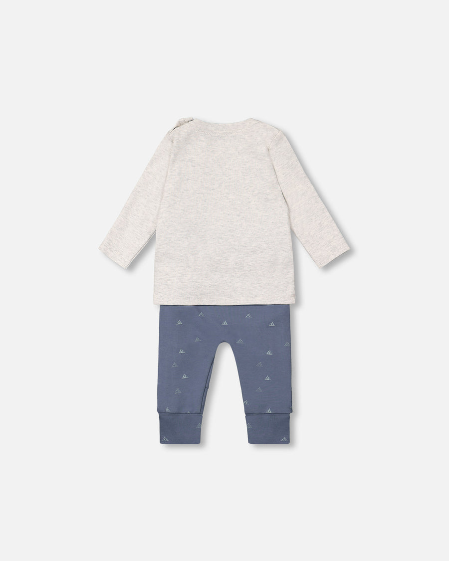 DPD Oatmeal Top & Pants Set size 3 month