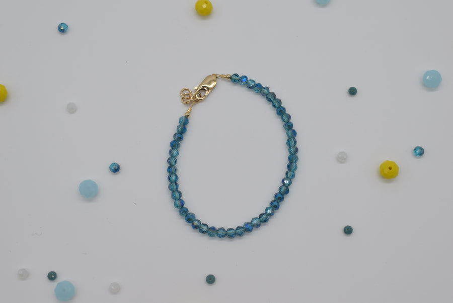 Bracelet - Light Blue Sparkle 3mm Adult