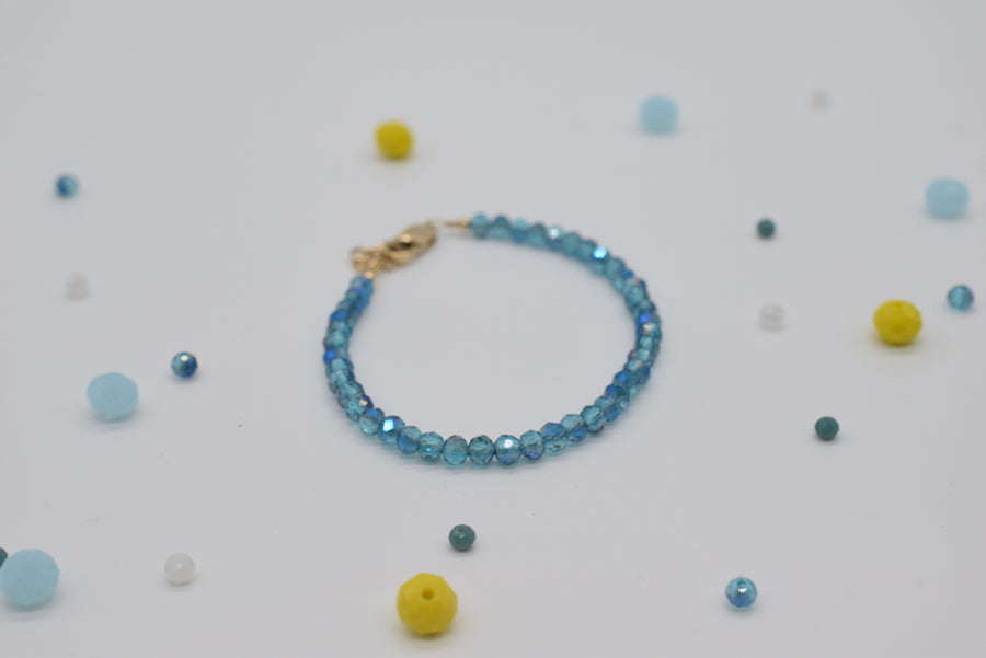 Bracelet - Light Blue Sparkle 3mm Adult