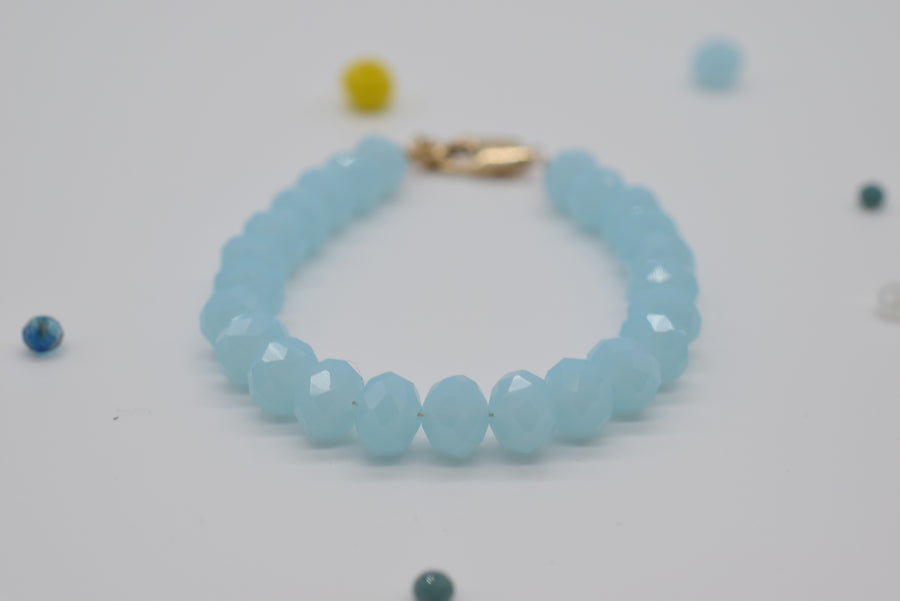 Bracelet - Opaque Light Blue 6mm Adult