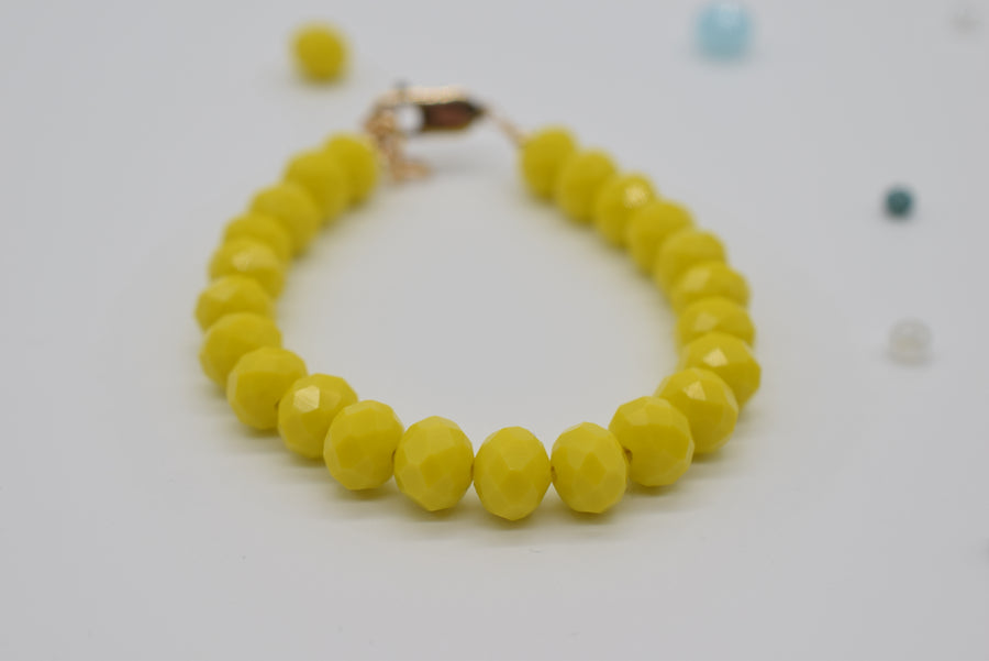 Bracelet - Opaque Yellow 6mm Adult