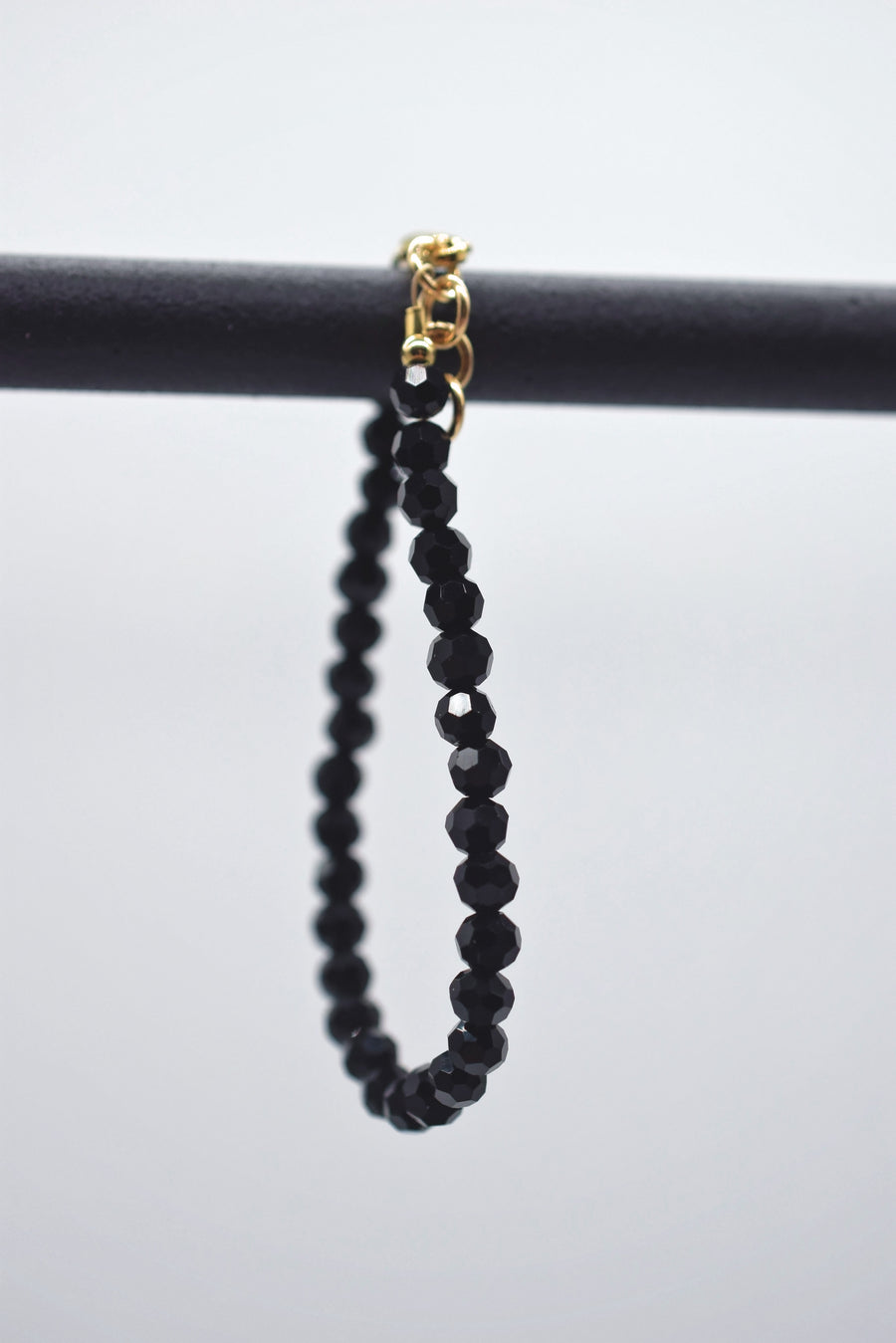 Bracelet - BLACK 4mm Gemstone - child 5.5”