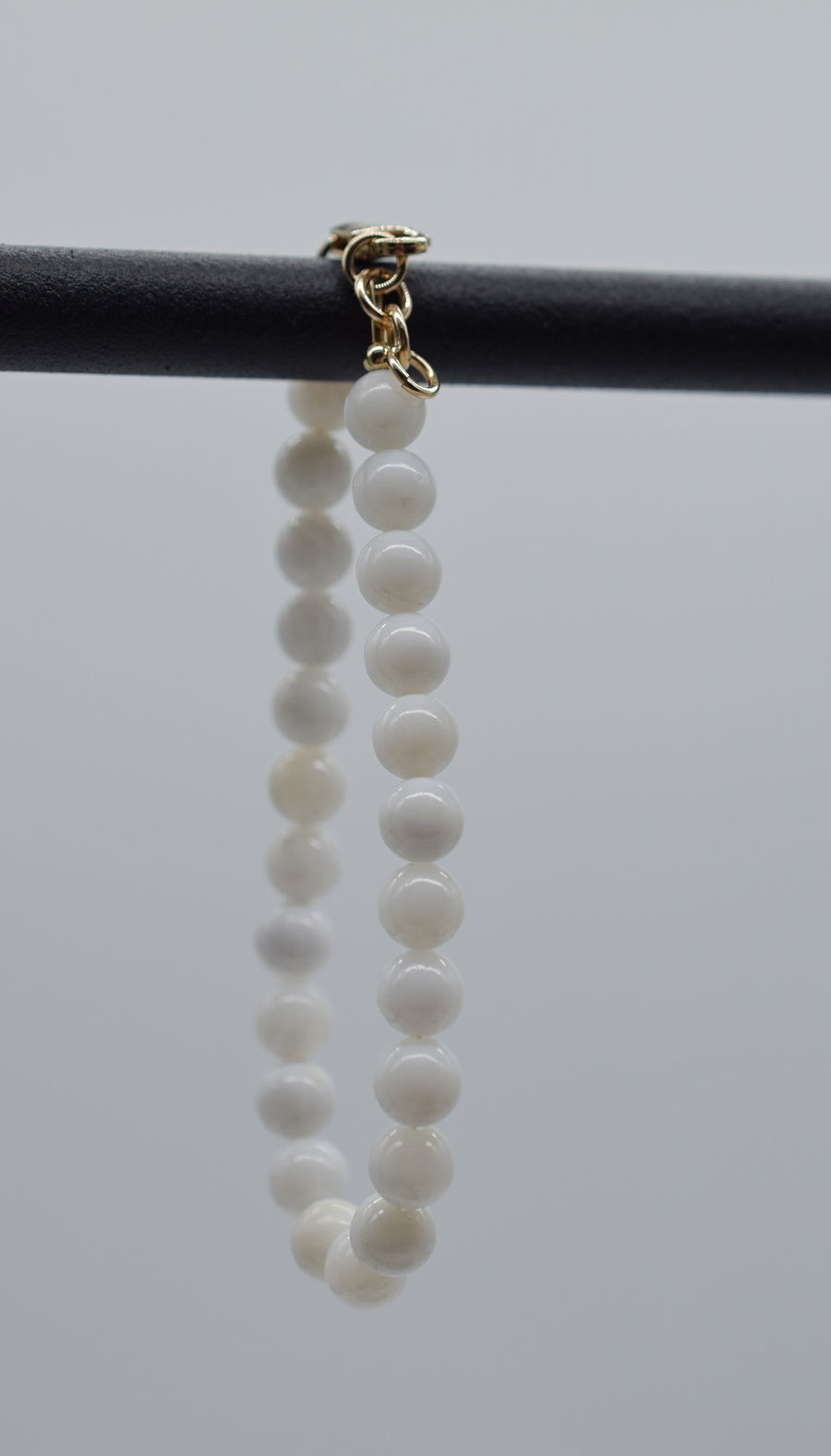 Bracelet - WHITE 6mm Gemstone - adult