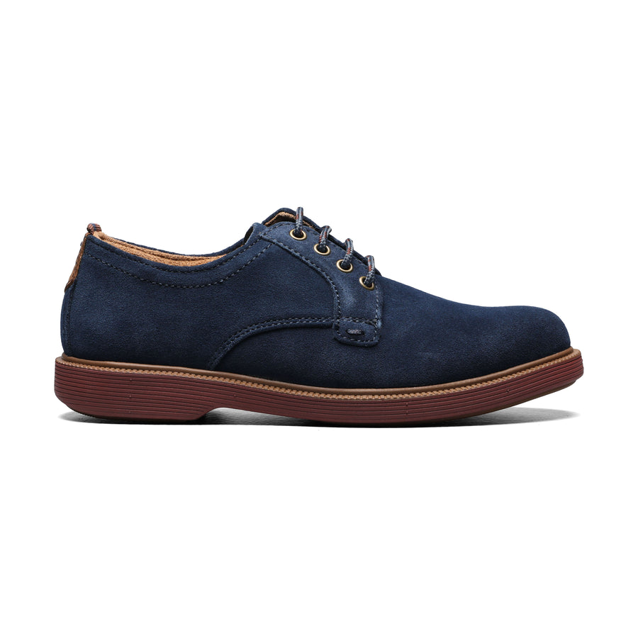 FL SUPACUSH PLAIN TOE Navy/Brick Suede Shoe size 5 & 6 youth