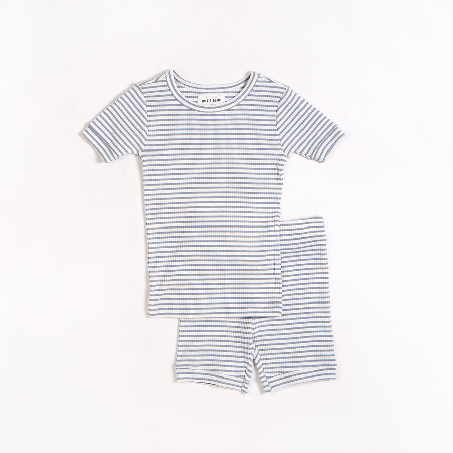 PL Barely Blue Striped Modal Rib PJ'S