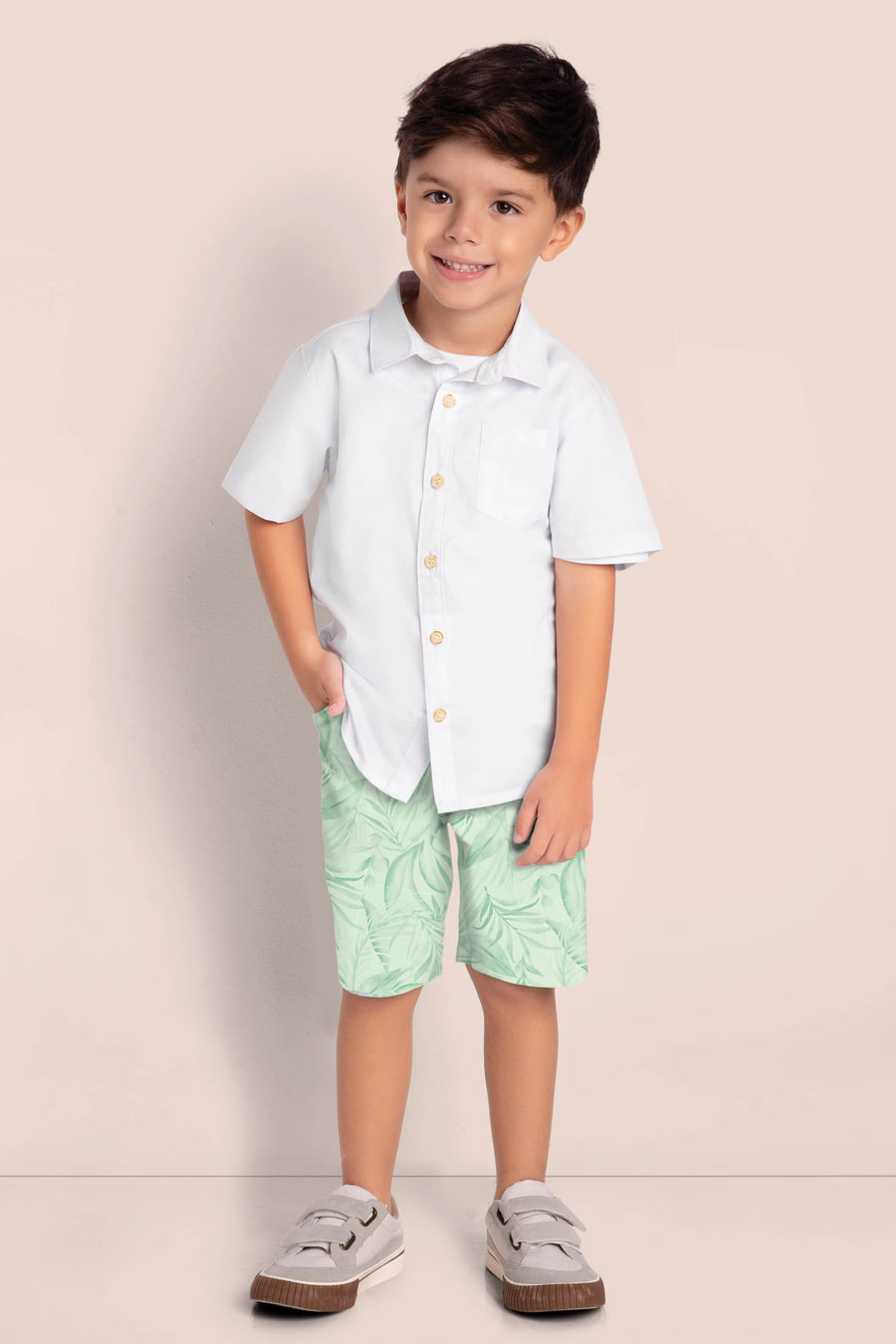 Milon - Boys Button-up Shirt White